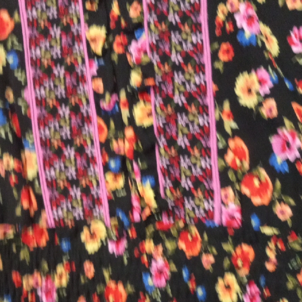 London Style Women's Floral Maxi Dress Short Ruffled Sleeves V-neckline Size 12 - Picture 9 of 16